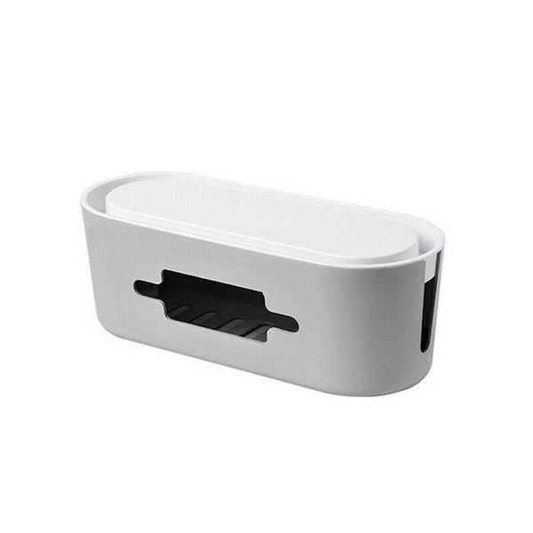 Cable Power Management Storage Box Socket Wire Tidy Organiser Hide Case Grey Storage Boxes