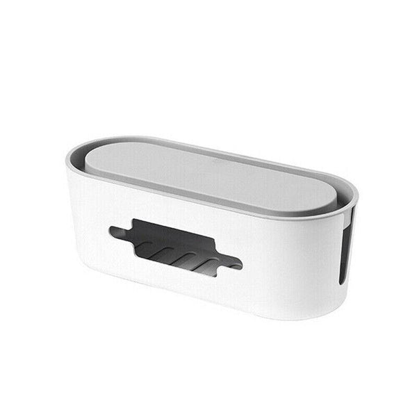Cable Power Management Storage Box Socket Wire Tidy Organiser Hide Case Grey Storage Boxes
