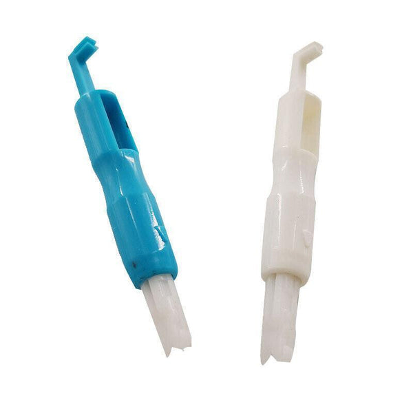 3X Automatic Needle Threader Insertion Handle Tools Sewing Machine White Hand Sewing Needles