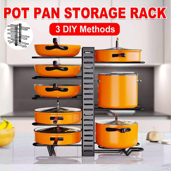 Multi Layer Pot Lid Rack Vertical Storage Organizer Countertop Holder Racks & Holders