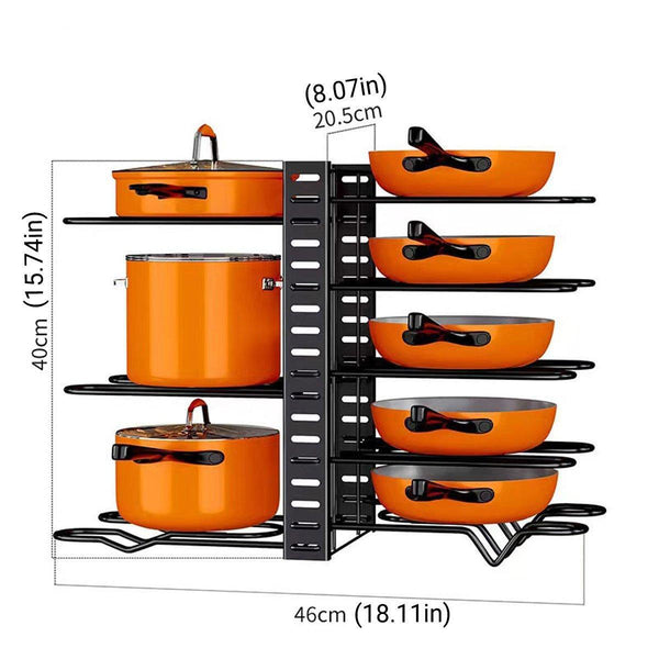 Multi Layer Pot Lid Rack Vertical Storage Organizer Countertop Holder Racks & Holders