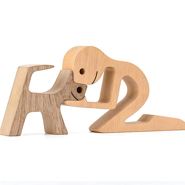Handmade Statue Sitting Family And Dog Craft Home Decor Style B04 Sculptures & Figurines