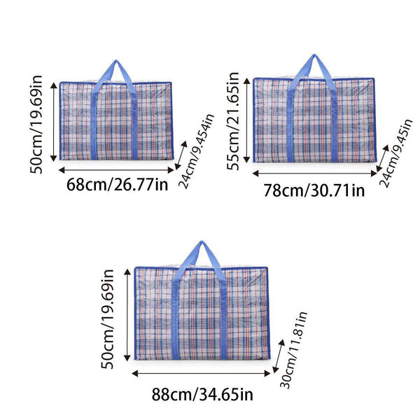 10Pcs Large Waterproof Moving Packing Bags Woven Storage Luggage Quilt Medium Shipping & Moving Boxes