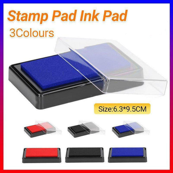 Stamp Ink Pad Rectangular 63X95mm For Rubber Stamps Office Fingerprint Stamping Black Pads
