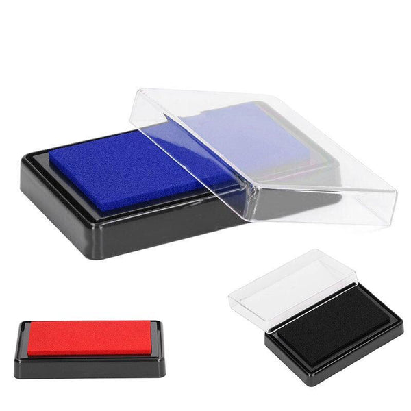 Stamp Ink Pad Rectangular 63X95mm For Rubber Stamps Office Fingerprint Stamping Black Pads
