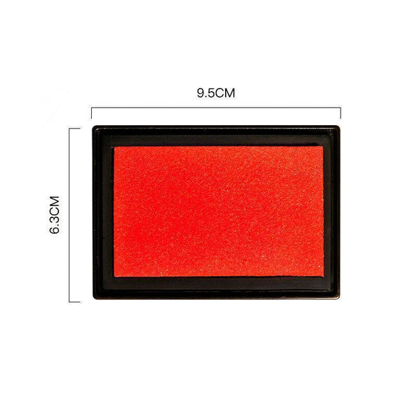 Stamp Ink Pad Rectangular 63X95mm For Rubber Stamps Office Fingerprint Stamping Black Pads