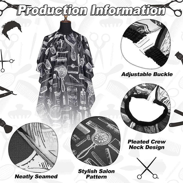 Hair Cutting Cape Soft Polyester Salon Apron For Home And Professional Use Styling Capes & Gowns