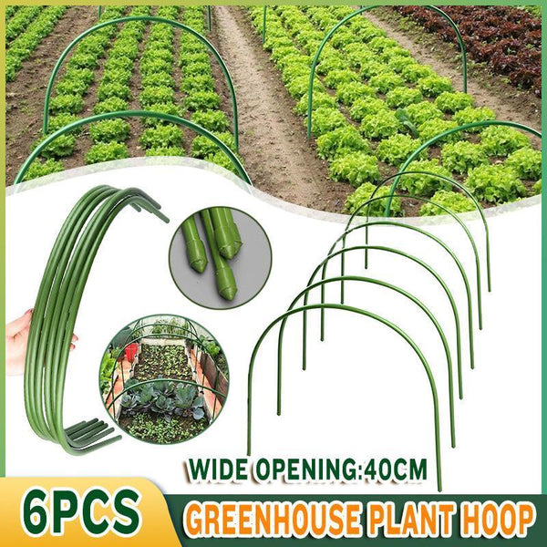 6Pcs Greenhouse Plant Hoops Garden Tunnel Support For Row Covers And Netting Greenhouses
