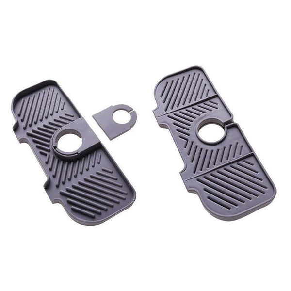 Kitchen Faucet Storage Rack Holder Soap Sponges Caddy Organizer Sink Basket Grey Soap Dishes & Dispensers