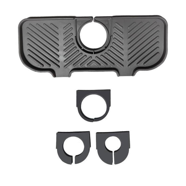 Kitchen Faucet Storage Rack Holder Soap Sponges Caddy Organizer Sink Basket Grey Soap Dishes & Dispensers