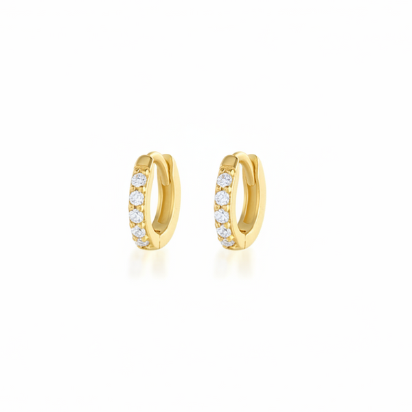 7Sizes Hoop Earring Silver Zirconia Huggie Cartilage Piercing Jewellery 8Mm Earrings