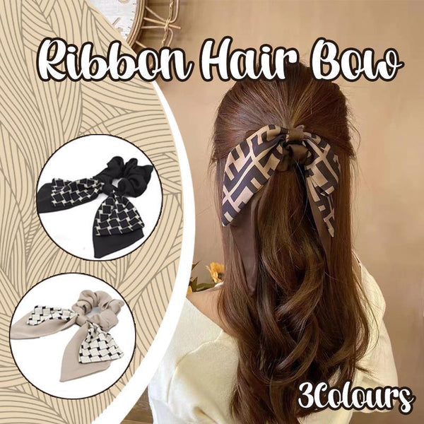 Women Elegant Scrunchies For Hair Ribbon Ties Bow Ponytail Hair Accessories