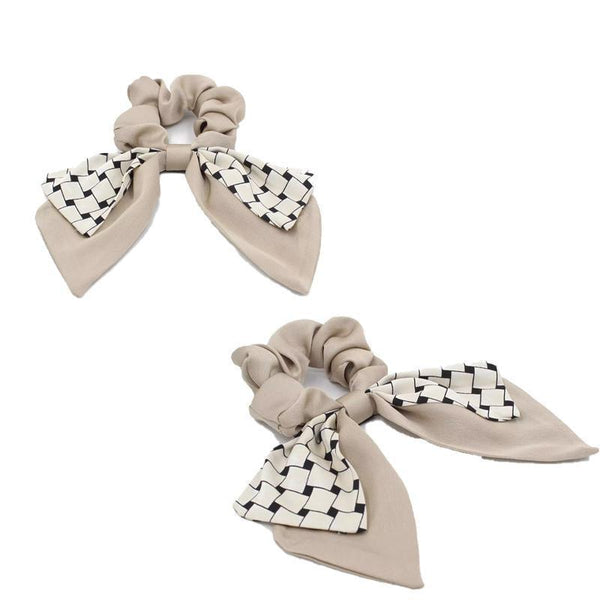 Women Elegant Scrunchies For Hair Ribbon Ties Bow Ponytail Hair Accessories
