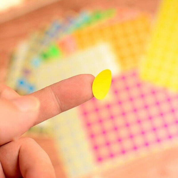 Yellow Colour Sticker Dots Adhesive Round Labels Circular Spot Scrapbook 8Mm*260 Scrapbooking Stickers