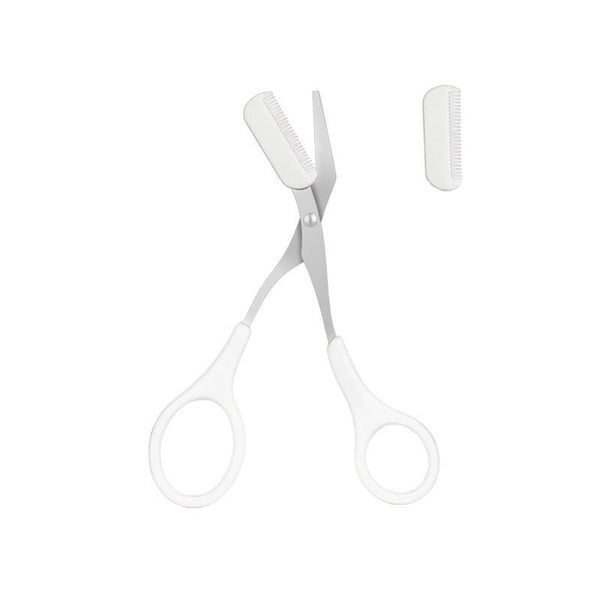 Eyebrow Trimmer Grooming Scissors Eyelash Thinning Shears Comb Brow Shaping Tool Pink Clippers & Trimmers