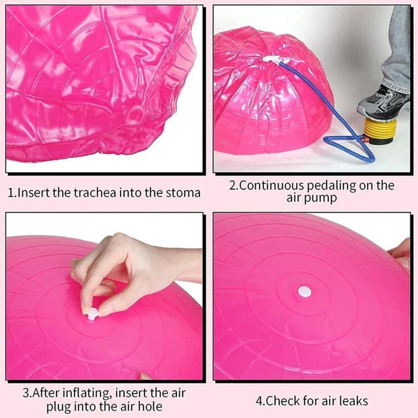 Explosion Proof Thickened Inflatable Yoga Ball Massage Fitness Stability Purple 75Cm Exercise Balls