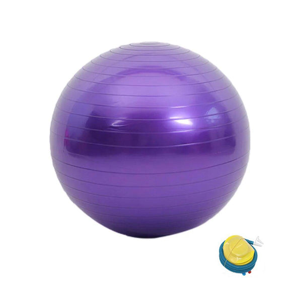 Explosion Proof Thickened Inflatable Yoga Ball Massage Fitness Stability Purple 75Cm Exercise Balls