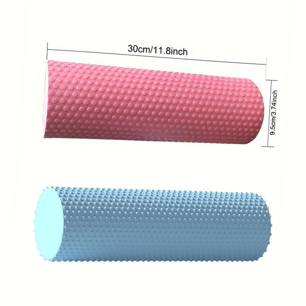 Eva Foam Yoga Massage Roller Solid Pilates Fitness Column For Muscle Recovery Pink Foam Rollers