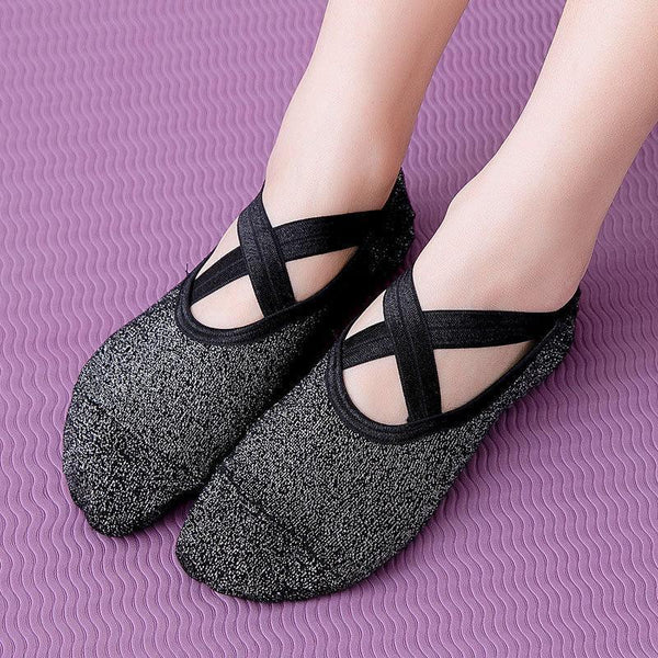 Yoga Socks Non Slip Pilates Ballet Grip For Women Gym Fitness Purple Womens Socks