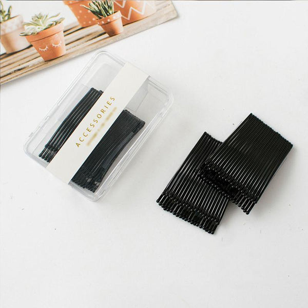 40 Pcs Short Black Waved Hair Pins Bobby Grips Salon Dance Accessories Long Curved Clip Hair Accessories