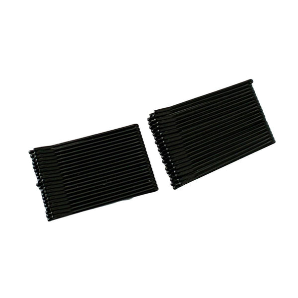 40 Pcs Short Black Waved Hair Pins Bobby Grips Salon Dance Accessories Long Curved Clip Hair Accessories