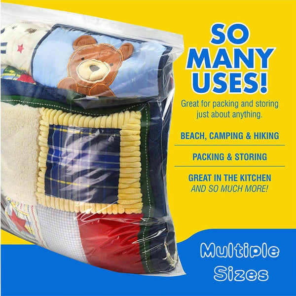 10/100Pcs Thick Resealable Ziplock Bags In 12 Sizes Lock Plastic 5X7cm 100Pcs Food Storage Bags