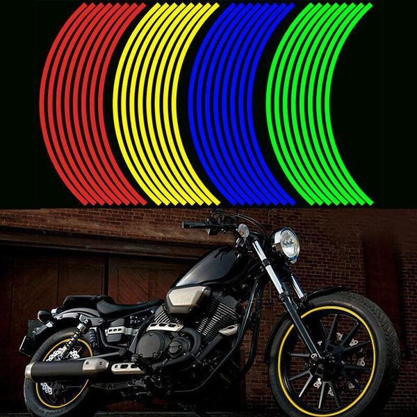 18Inch Reflective Rim Tape Wheel Stripe Decal Trim Sticker For Car Motorcycle Reflecstive 7 Colour Other Motorcycle Accessories