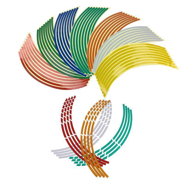 18Inch Reflective Rim Tape Wheel Stripe Decal Trim Sticker For Car Motorcycle Break Reflective Blue Other Motorcycle Accessories