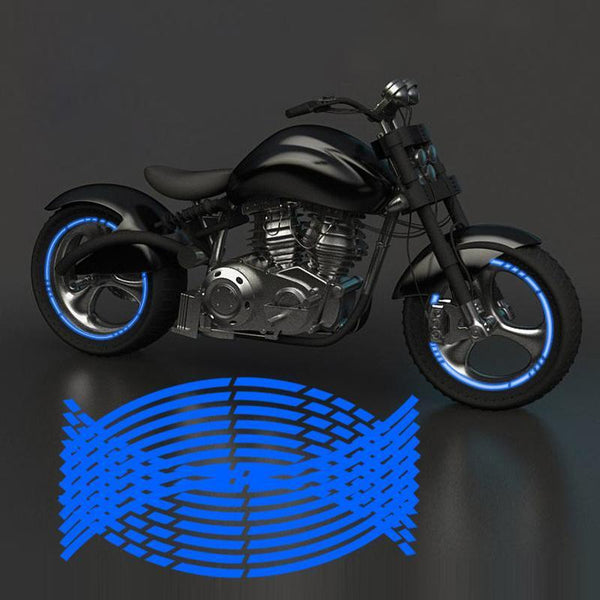 18Inch Reflective Rim Tape Wheel Stripe Decal Trim Sticker For Car Motorcycle Break Reflective Blue Other Motorcycle Accessories