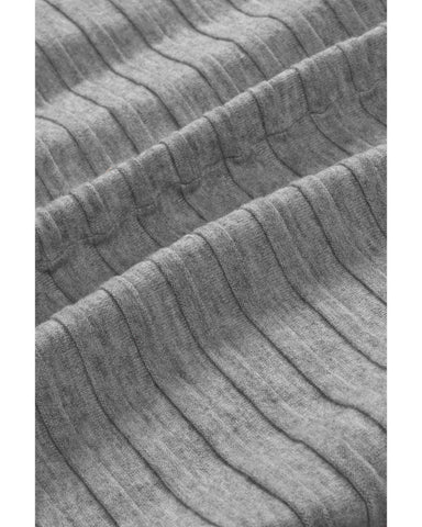 Gray Ribbed Open Front Knit Cardigan S Jumpers & Cardigans