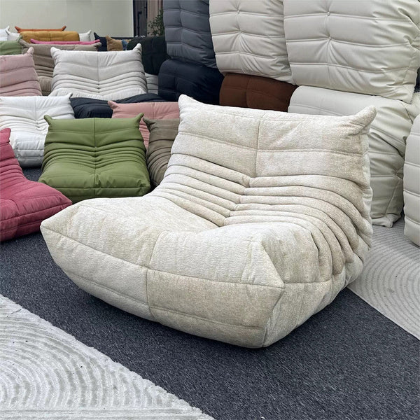 Vacuum Packed Comfy Mid Century Togo Lounge Sofa Modern Backrest White Corduroy Sofas Armchairs & Couches