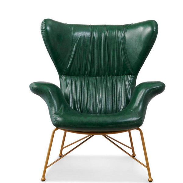 Cherry Tree Butterfly Armchair With Gold Steel Legs Green Sofas Armchairs & Couches