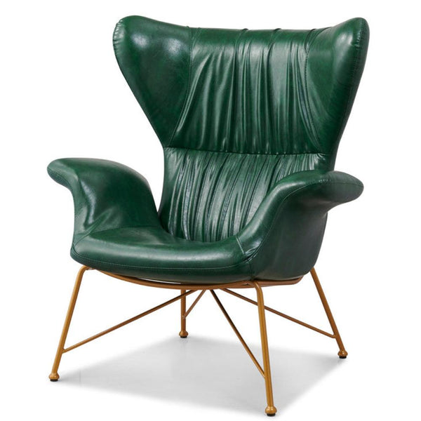 Cherry Tree Butterfly Armchair With Gold Steel Legs Green Sofas Armchairs & Couches