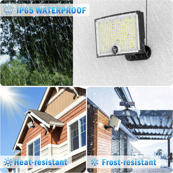 Kagoling Solar Lights Outdoor 202 Led Motion Sensor Ip65 Waterproof 120 Degree Beam Angle Garden Pack With 5M Cable Garden & Patio Torches