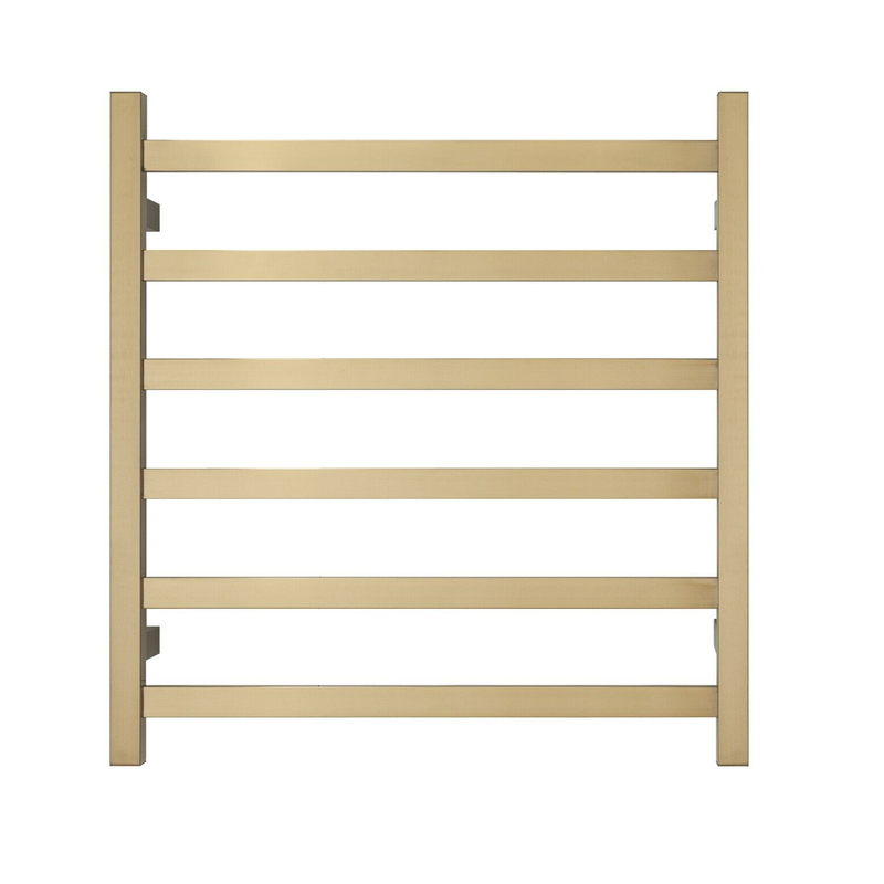 Blushtaps Premium Brushed Gold Towel Rack 6 Bars Square Design Au 650X620mm Wide Towel Racks