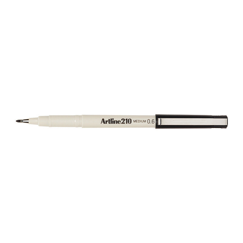 Artline 210 Fineliner Pens 0.6Mm Black Pack Of 12 | Smooth & Precise Writing Art Pens & Markers