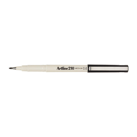 Artline 210 Fineliner Pens 0.6Mm Black Pack Of 12 | Smooth & Precise Writing Art Pens & Markers