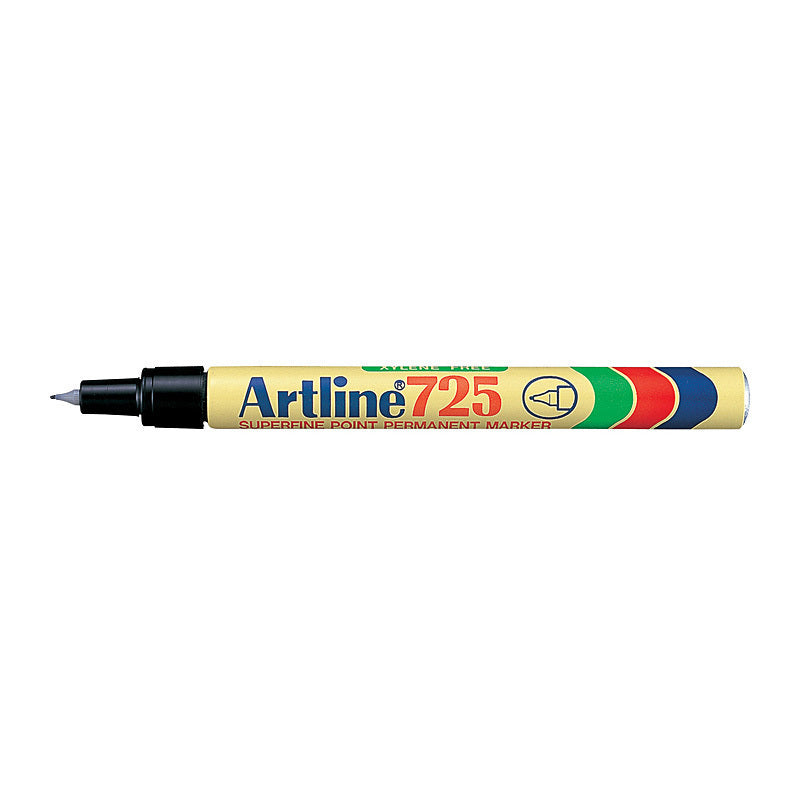 Artline 725 Black Permanent Markers Box Of 12 Art Pens & Markers