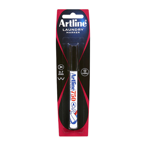 Artline 750 Black Laundry Marker 0.7Mm Bullet Tip (High Strength) Art Pens & Markers