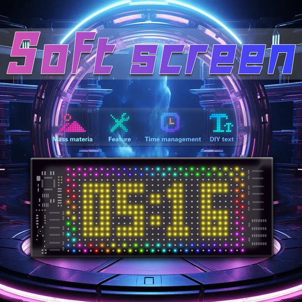 Programmable Led Matrix Panel Flexible Screen Ip65 With App Control 70*173Mm Interior Lights
