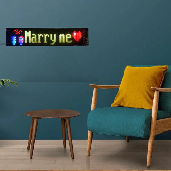 Programmable Led Matrix Panel Flexible Screen Ip65 With App Control 120*595Mm Interior Lights