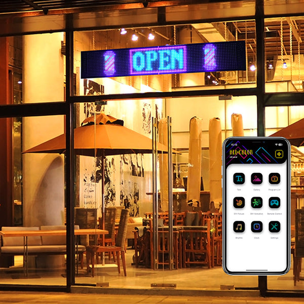 Programmable Led Matrix Panel Flexible Screen Ip65 With App Control 120*595Mm Interior Lights