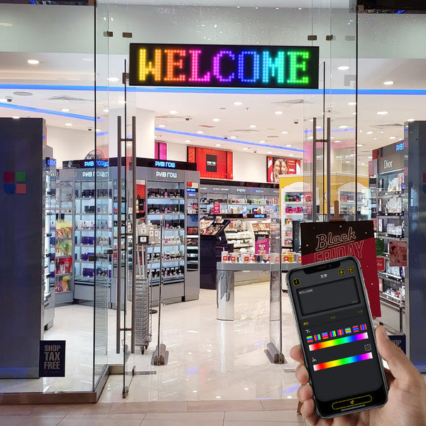 Programmable Led Matrix Panel Flexible Screen Ip65 With App Control 120*595Mm Interior Lights