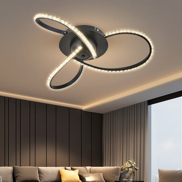Irie Dimmable 3 Lights Led Ceiling Black Wall & Ceiling Lights
