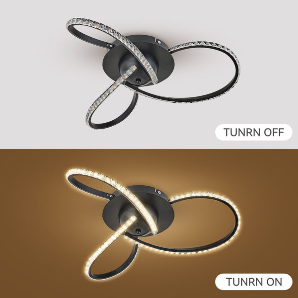 Irie Dimmable 3 Lights Led Ceiling Black Wall & Ceiling Lights