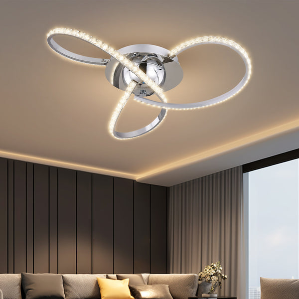 Irie Dimmable 3 Lights Led Ceiling Chrome Wall & Ceiling Lights