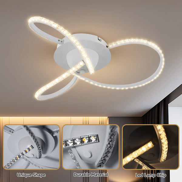Irie Dimmable 3 Lights Led Ceiling White Wall & Ceiling Lights