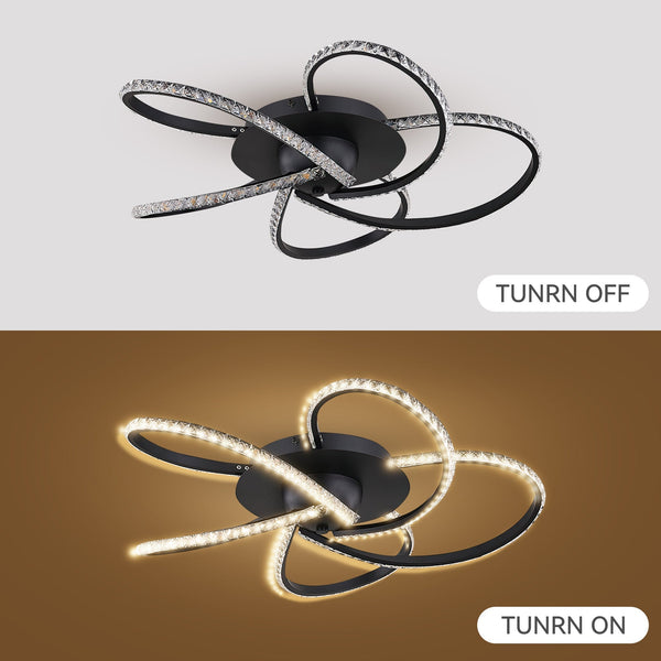 Irie Dimmable 5 Lights Led Ceiling Black Wall & Ceiling Lights