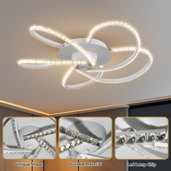 Irie Dimmable 5 Lights Led Ceiling White Wall & Ceiling Lights