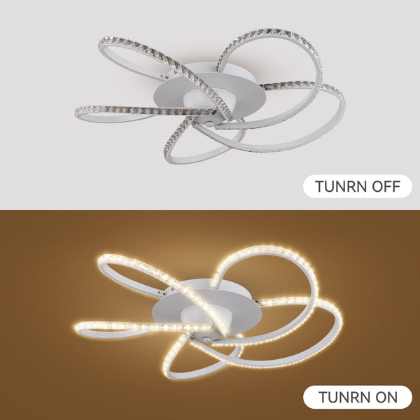 Irie Dimmable 5 Lights Led Ceiling White Wall & Ceiling Lights